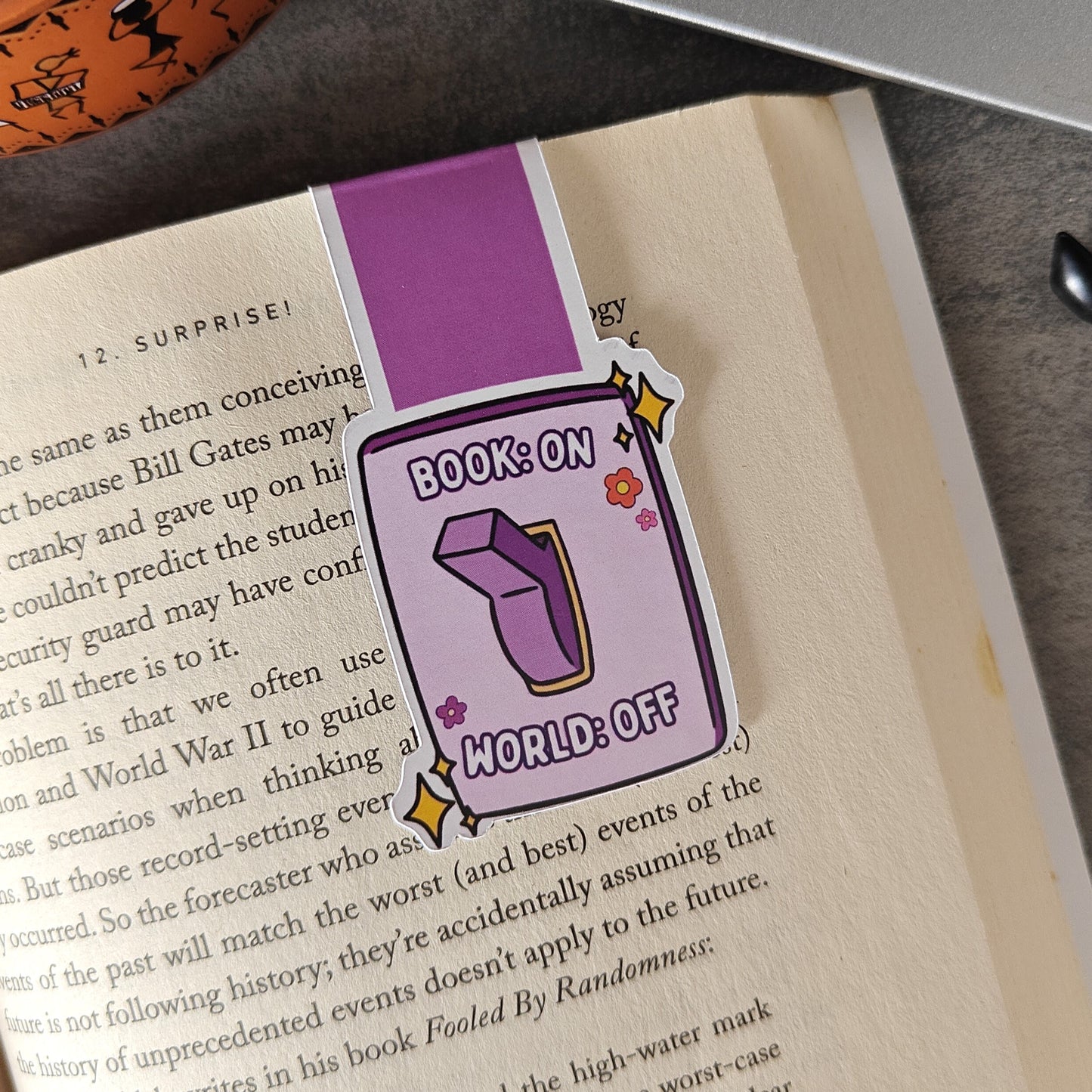 Book: ON - World: OFF - Magnetic Bookmark