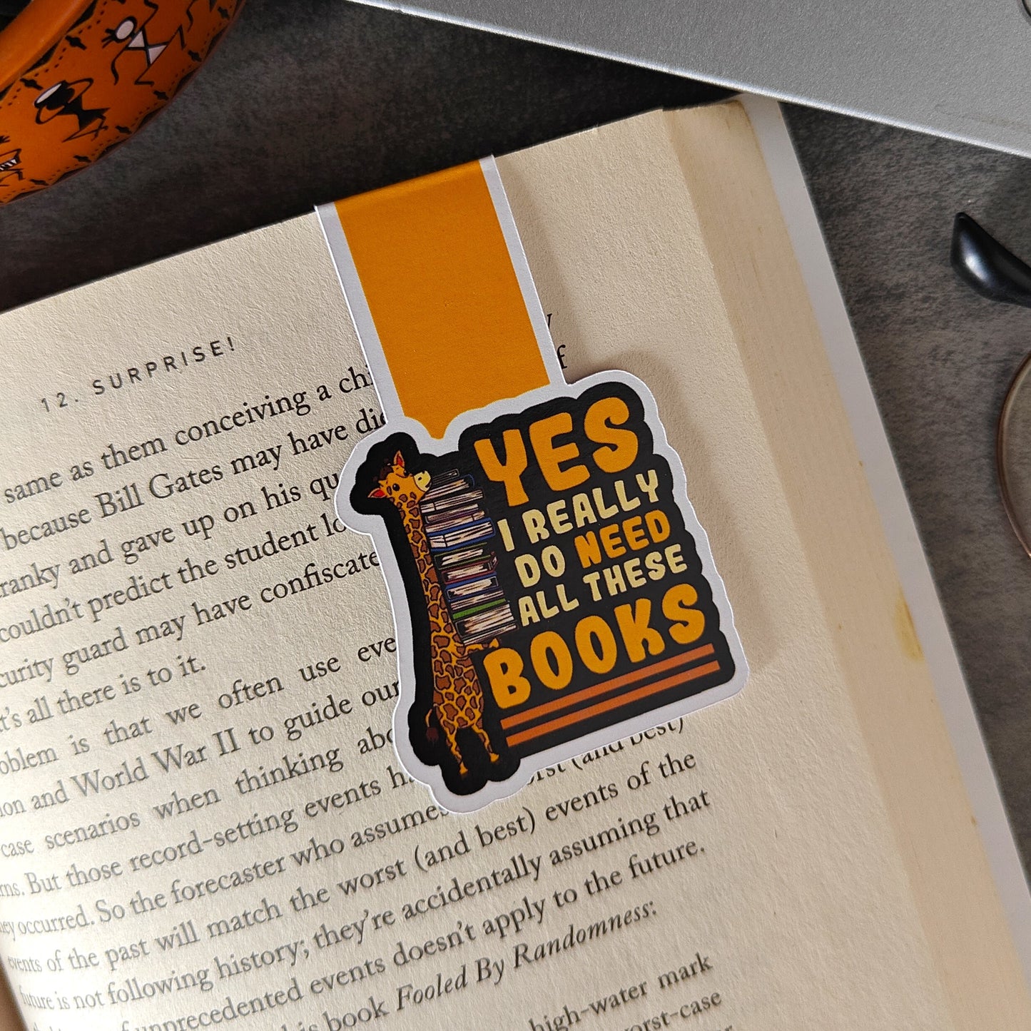 Cute Giraffe - Magnetic Bookmark